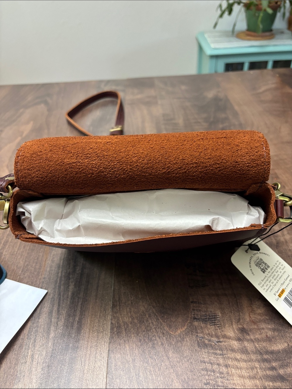 Portland Leather mini metro in Cognac new. - Picture 4 of 4